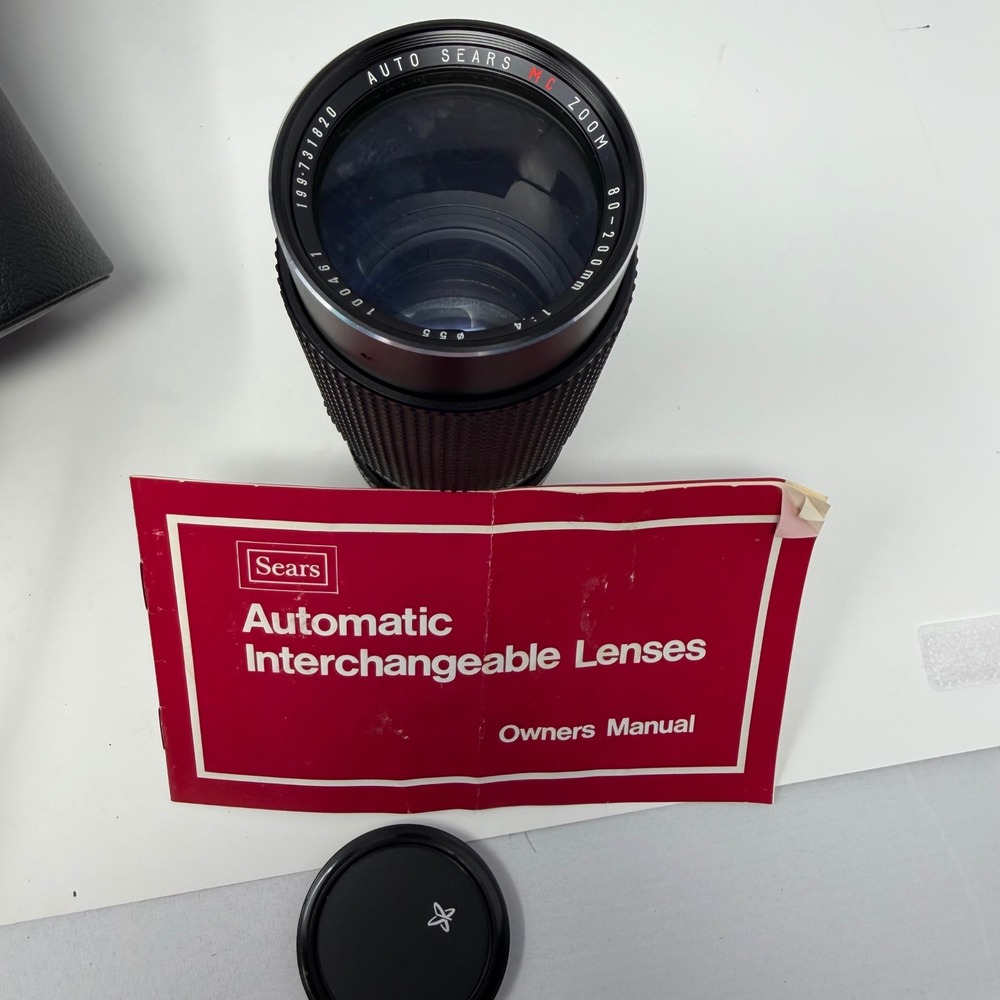 Sears MC Zoom 80-200mm f/4 Lens for Canon FD Mount with Manual 199-731820